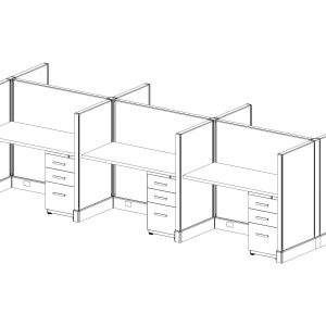 Call Center - Telemarketing Cubicle, 48" high panels - Image 4