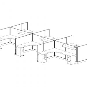 6x8 Cubicle with 53" high panels - Image 3