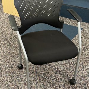 Side Chair with Arms and casters - Image 1