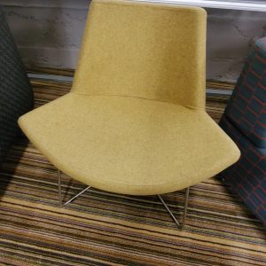 Modern Guest Chair with chrome metal legs - Image 1