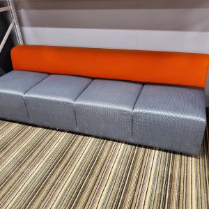 Sofa, Orange and Grey - Image 1