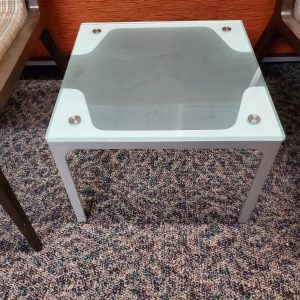 Small Glass Top End Table - Image 1