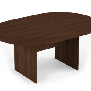 8 foot Racetrack Conference Table Walnut - Image 1