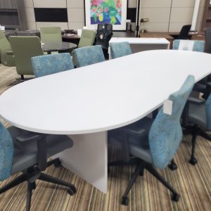 10 foot Racetrack Conference Table White - Image 1