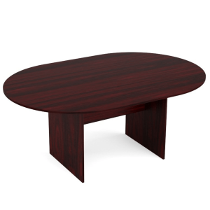 6 foot Racetrack Conference Table Mahogany - Image 1