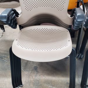 Herman Miller Caper Stack with arms and glides - Image 1