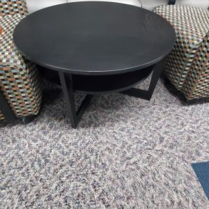 Coffee Table 36 inch Round Black - Image 1