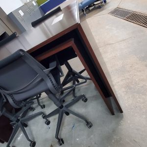 Wood Conference Table with waterfall edge - Image 2