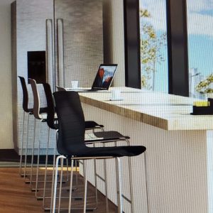 Sled Base Bar Height Stool White - Image 3