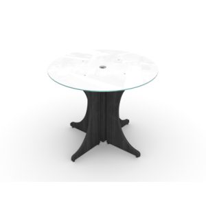 36-Round-Glass-Conference-Table-Grigio - Image 1
