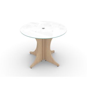 36-Round-Glass-Conference-Table-Miele - Image 1