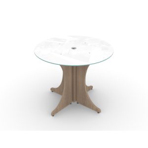 36-Round-Glass-Conference-Table-Noce - Image 1