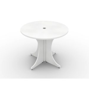 36-Round-Laminate-Conference-Table-Blanco - Image 1
