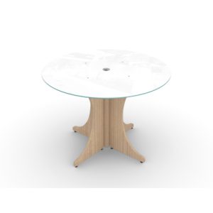 42-Round-Glass-Conference-Table-Miele - Image 1
