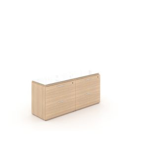 POTENZA 4 Drawer Credenza with Floating Glass Tops - Image 1