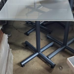 24" Square Glass Top Table