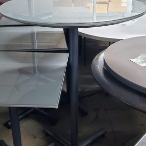 30" Bar Height Table with Glass top - Image 1