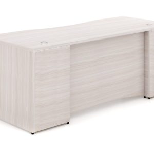 30x60 Rectangular Desk Shell with curved modesty panel