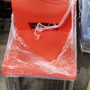 Rorange Stack chair with chrome sled base