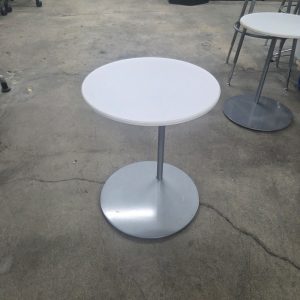 End Table - Modern with 12" Round White top - Image 2