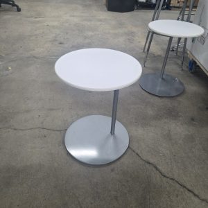 End Table - Modern with 12" Round White top - Image 1