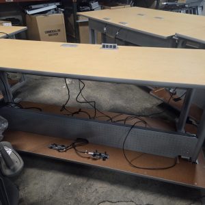 Training Table with Power - 30"x96" Maple Top - Image 2