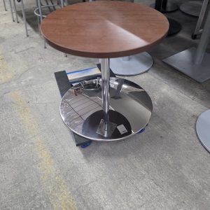 Coffee End Table with Chrome disc base