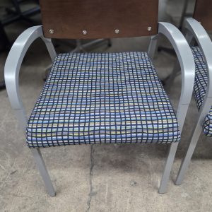 Guest Chair with wood back and metal frame