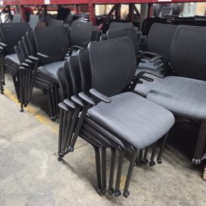 Stack Chair Mobile with Arms and Casters - Image 3