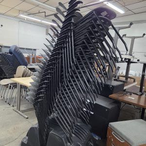 Caper Stack Chair with Poly Seat and Back BLACK