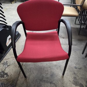 Red Upholstered Stack Chair