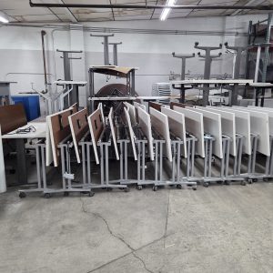 Herman Miller 24 x 60 powered Training Table with casters