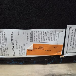 Upholstered Guest Chair with dark wood legs - Image 3