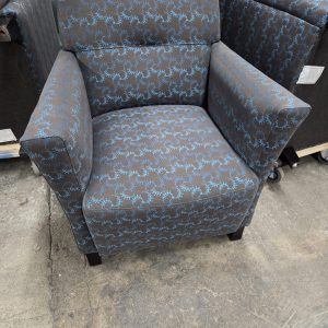 Upholstered Guest Chair with dark wood legs