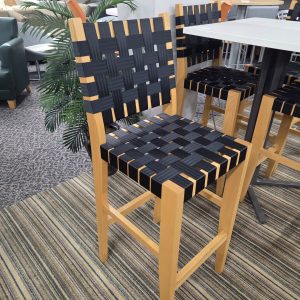 Woven Strap Bar Height Stool
