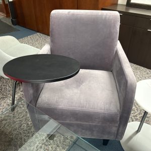 Grey Tablet arm Guest Chair