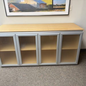 Credenza Console Maple with glass doors