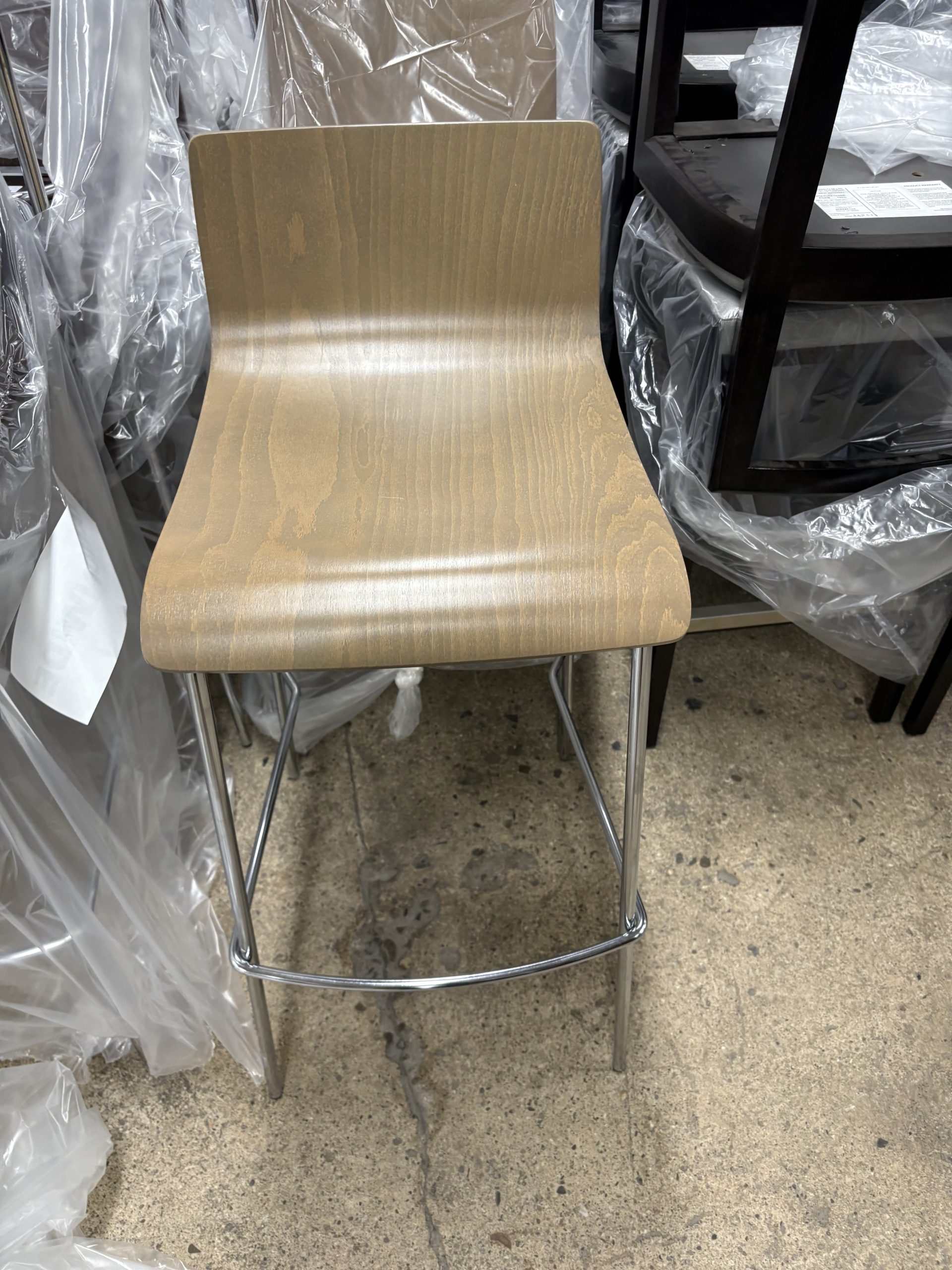 Bar Height Stool with Chrome frame